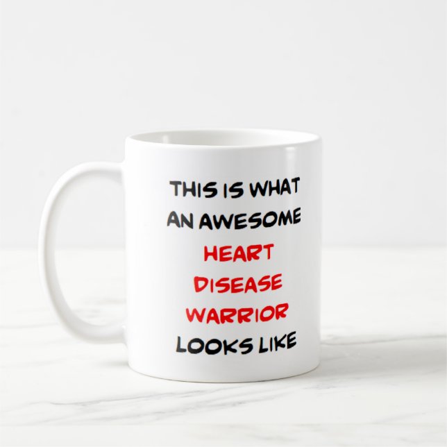 Mug guerrier des maladies cardiaques, génial (Gauche)