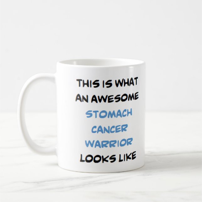 Mug guerrier du cancer de l'estomac, génial (Gauche)