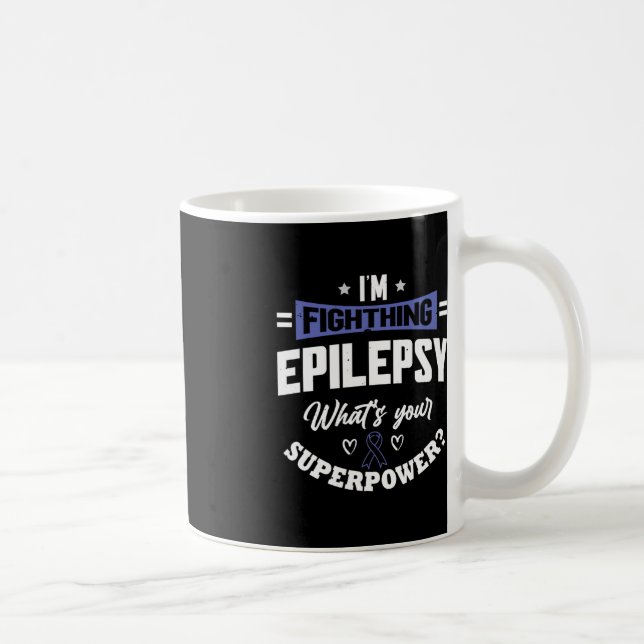 Mug Guerrier épileptique et épilepsie au ruban pourpre (Droite)