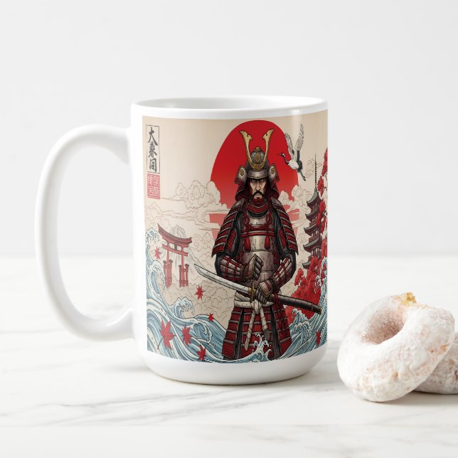 Mug Guerrier Samouraï Japonais  (Avec donut)