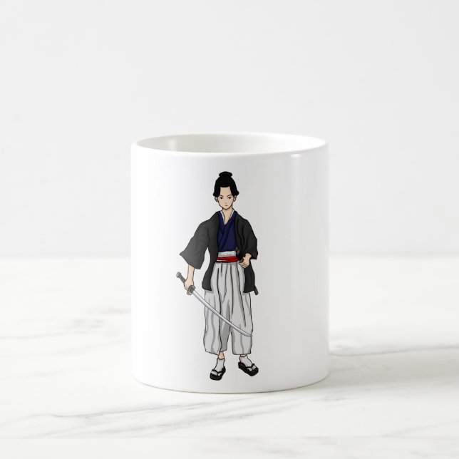 Mug Guerrier samouraï japonais avec l'épée de Katana (Centre)
