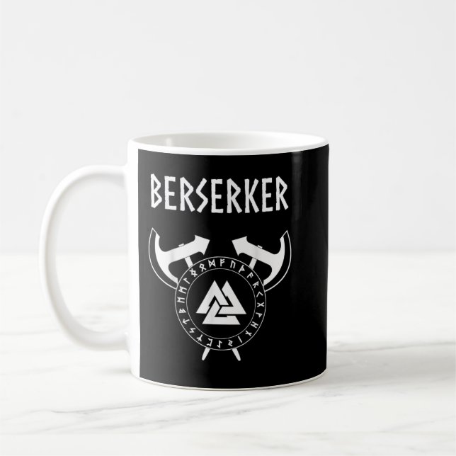 Mug Guerrier Viking Berserker Runes Nordiques (Gauche)
