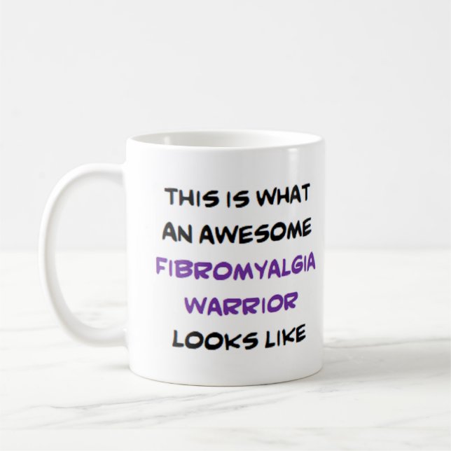 Mug guerrière de la fibromyalgie, formidable (Gauche)
