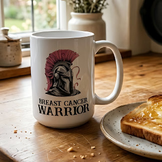 Mug Guerrière du cancer du sein Chevalier Rose