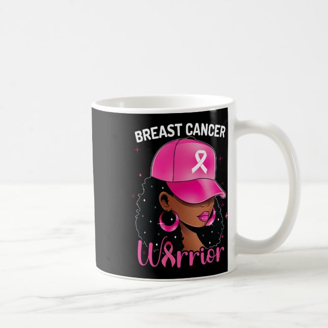 Mug Guerrière du cancer Femme noire Sensibilisation au (Droite)