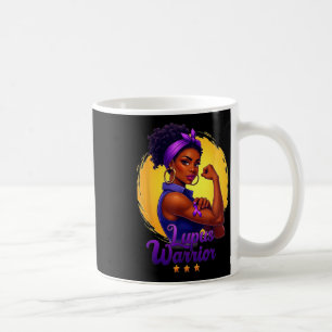 Mug Guerrière Lupus Afro Femme Noire Porte Ruban Viole
