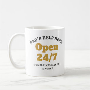Mug Guichet d'aide de papa drôle ouvert 24h/24 et 7j/7