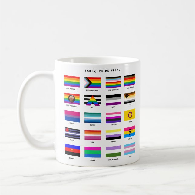 Mug Guide complet de l'indicateur LGBTQ+ Pride (Gauche)