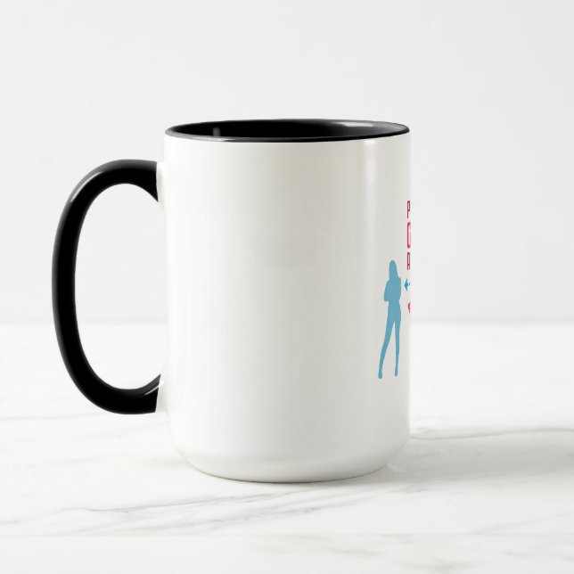 Mug Guide de Distances Sociales Grande Dane T-Shirt (Gauche)