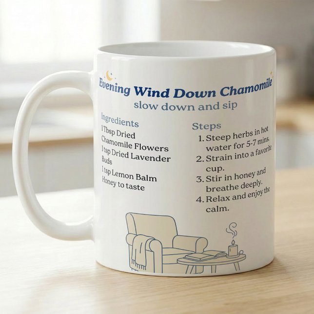 Mug Guide de préparation du thé de camomille apaisant (Créateur téléchargé)