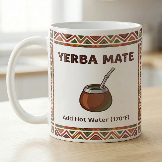 Mug Guide de recette de thé Yerba Mate 170°F (Créateur téléchargé)