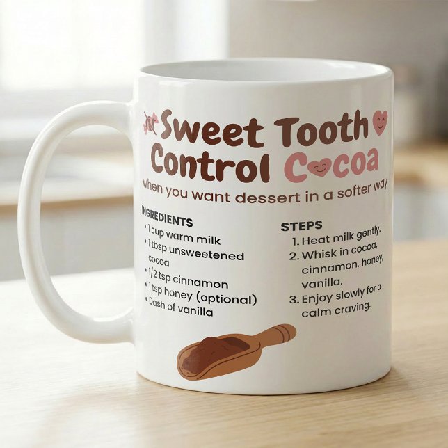 Mug Guide de recette simple de cacao Sweet Tooth (Créateur téléchargé)