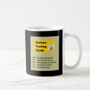 Mug Guide de service de mini-messages pour le retraité