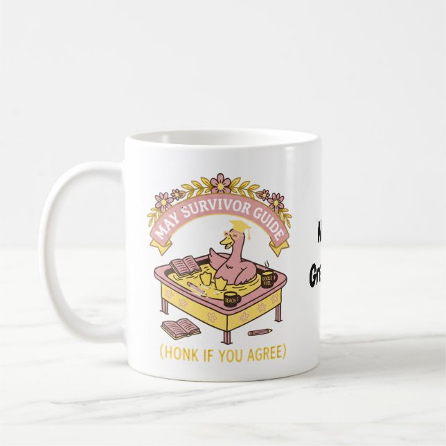 Mug Guide de Survie pour Enseignant Drôle Mai Rétro Oi (Gauche)