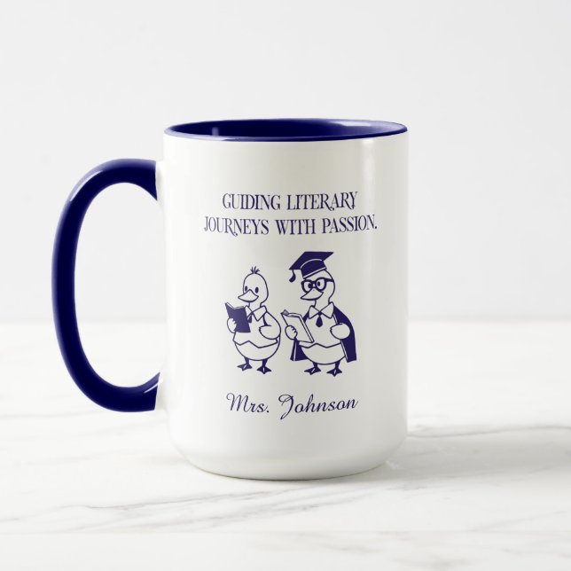 Mug Guiding Literary Journeys With Passion Design (Gauche)
