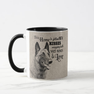 Mug Guignon portrait vintage du Malinois belge