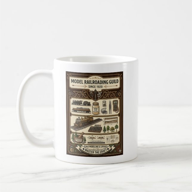 Mug Guilde de modélisme ferroviaire - Maître du miniat (Gauche)