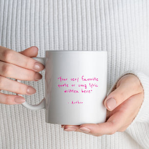 Mug Guillemet personnalisé en rose - créez votre propr