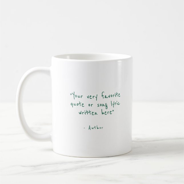 Mug Guillemet personnalisé en vert - créez votre propr (Gauche)