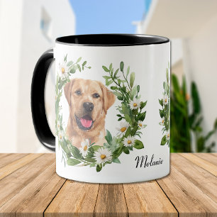 Mug Guirlande blanche Guirlande jaune Labrador Retriev