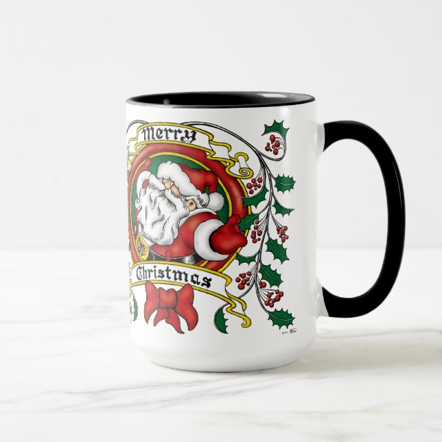 Mug Guirlande de Noël du père noël (Droite)