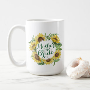 Mug Guirlande personnalisée de tournesol épousant la