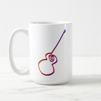 Mug Guitare Abstraite - Art minimaliste de ligne
