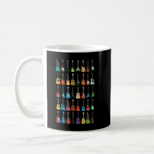 Mug Guitare Amour Différentes Guitares Amoureux de Mus