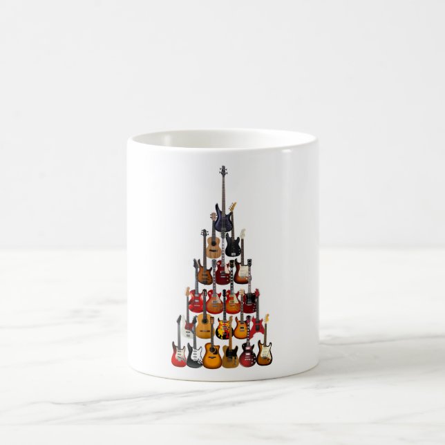 Mug Guitare Arbre de Noël Musique Rock Light (Centre)