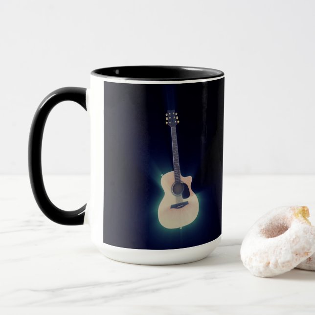 Mug Guitare bleu cool (Avec donut)
