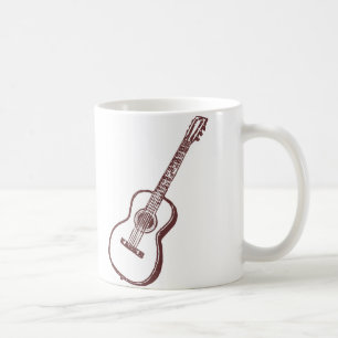 Mug Guitare classique acoustique Brown