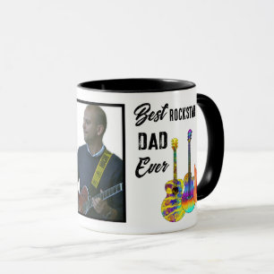 Mug Guitare du jour du père Papa Photo