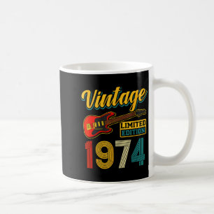 Mug Guitare édition limitée vintage 1974 année de nais