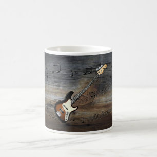 Mug Guitare électrique~Échelle musicale ~Barnwood Arri