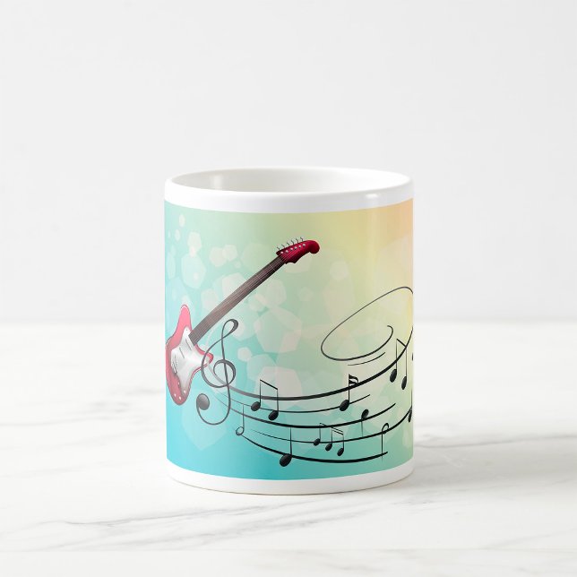 Mug Guitare électrique Rock and Roll Notes de musique  (Créateur téléchargé)