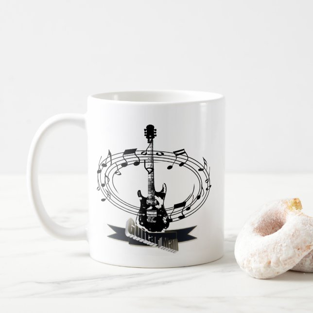 Mug Guitare et notes de musique (Avec donut)