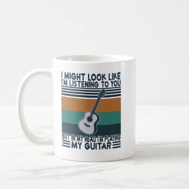 Mug Guitare J'Ai L'Air De Vous Écouter Guita (Gauche)