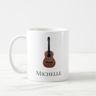 Mug Guitare musicale acoustique personnalisée