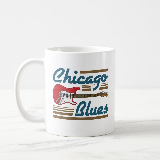 Mug Guitare musicienne de Chicago Blues (Gauche)
