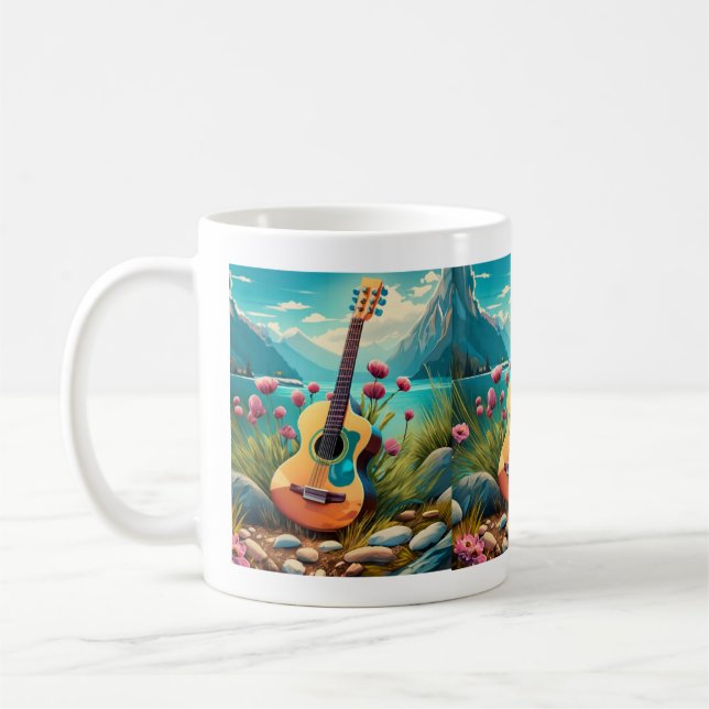 Mug Guitare naturelle (Gauche)