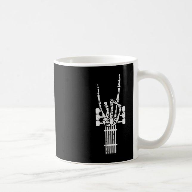 Mug Guitare Skeleton Rock n Roll Rocker Sign Punk Hall (Droite)