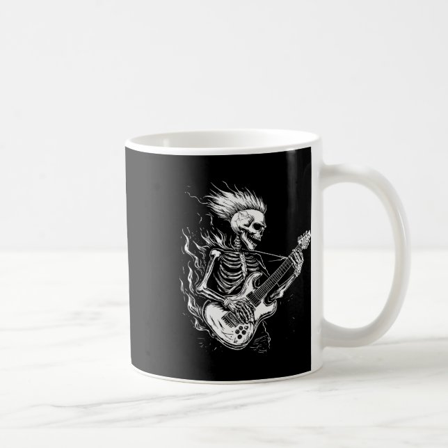 Mug Guitare squelette heavy métal  (Droite)