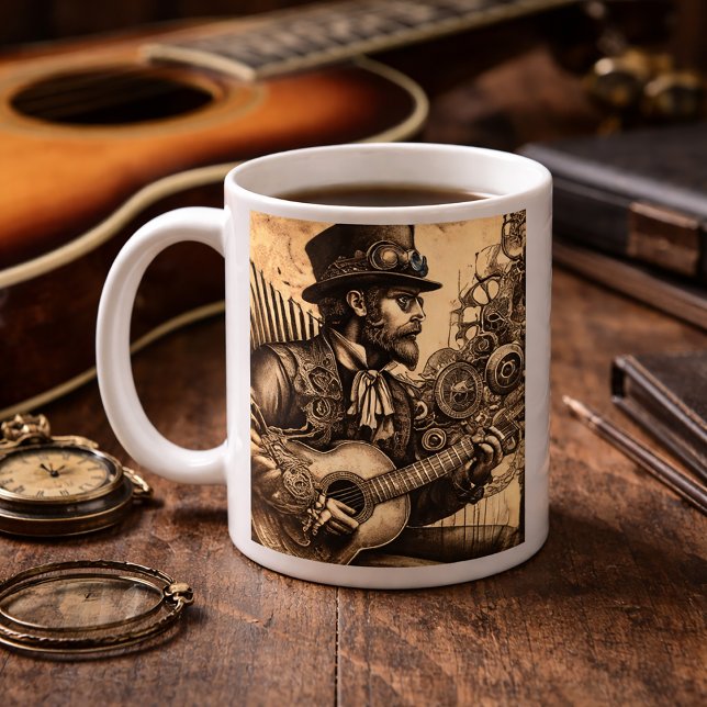 Mug Guitare Steampunk (Créateur téléchargé)