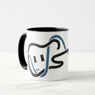 Mug Guitare stylisée de texte personnalisé
