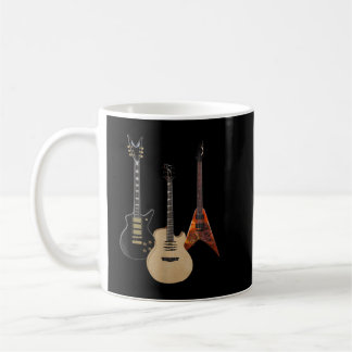 Mug Guitares Acoustique Et Électrique Rock Music Playe