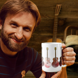 Mug Guitares acoustiques classiques Instrument rustiqu