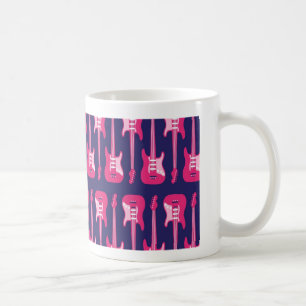 Mug Guitares électriques roses et violettes Punk Rock