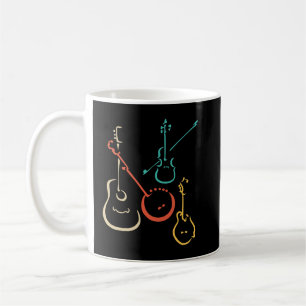 Mug Guitariste Lover Guitariste Retro bluegrass mandol