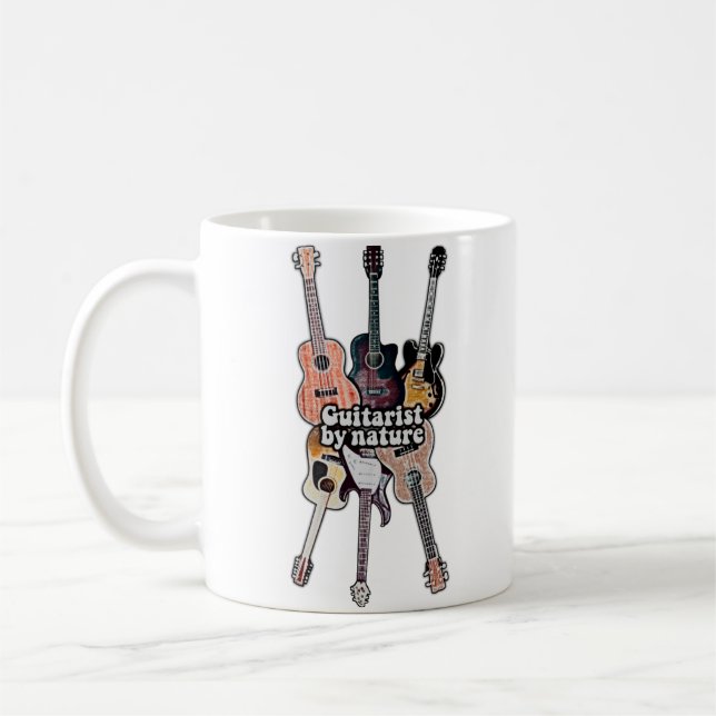 Mug Guitariste par nature. citation positive pour guit (Gauche)