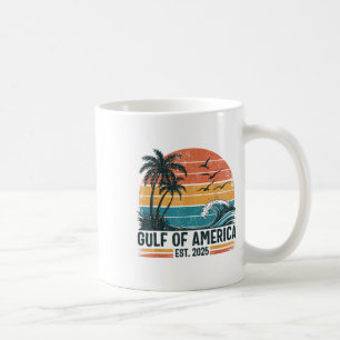 Mug Gulf Of Us America Est 2025 Retro Vintage Beach